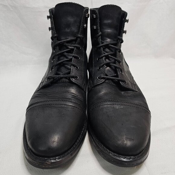 Thursday Boot Co. Captain Cap Toe Matte Black Leather Boots Men’s Size 11.5 - Picture 2 of 10